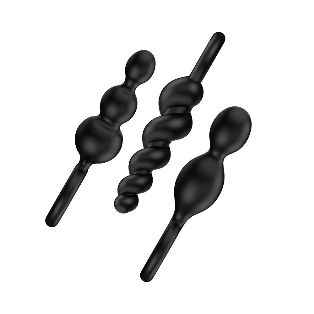 Satisfyer Booty Call Set Of 3 Black Anal Plugs - UABDSM
