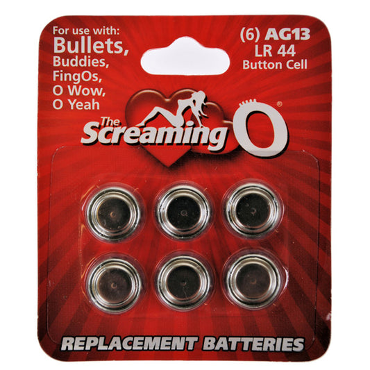 Screaming O Card of 6 x AG13 batteries (LR44) Screaming O Card of 6 x AG13 batteries (LR44) - UABDSM