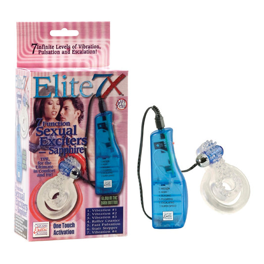 Elite 7X 7 Function Sexual Exciters - Sapphire Elite 7X 7 Function Sexual Exciters - Sapphire - UABDSM