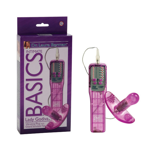 Dr Laura Berman Lady Godiva Vibrating Plug with Clitoral Stim Tip - UABDSM