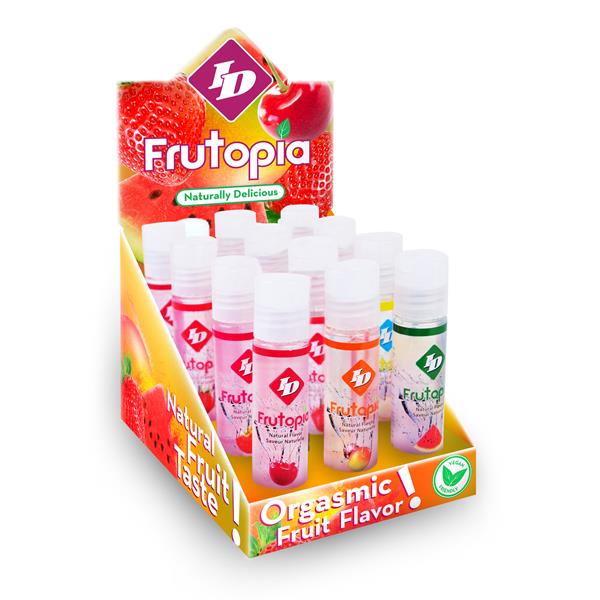 Full Display of ID Frutopia 1 fl oz Pocket Bottle Display (with 12 Assorted 1 fl oz bottles) - UABDSM
