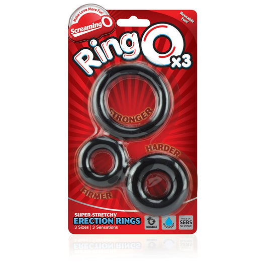 Screaming O RingOs x3 (Black) Screaming O RingOs x3 (Black) - UABDSM