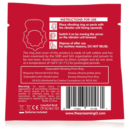 Screaming O Colour Pop Quickie Basic Ring - Blue - UABDSM