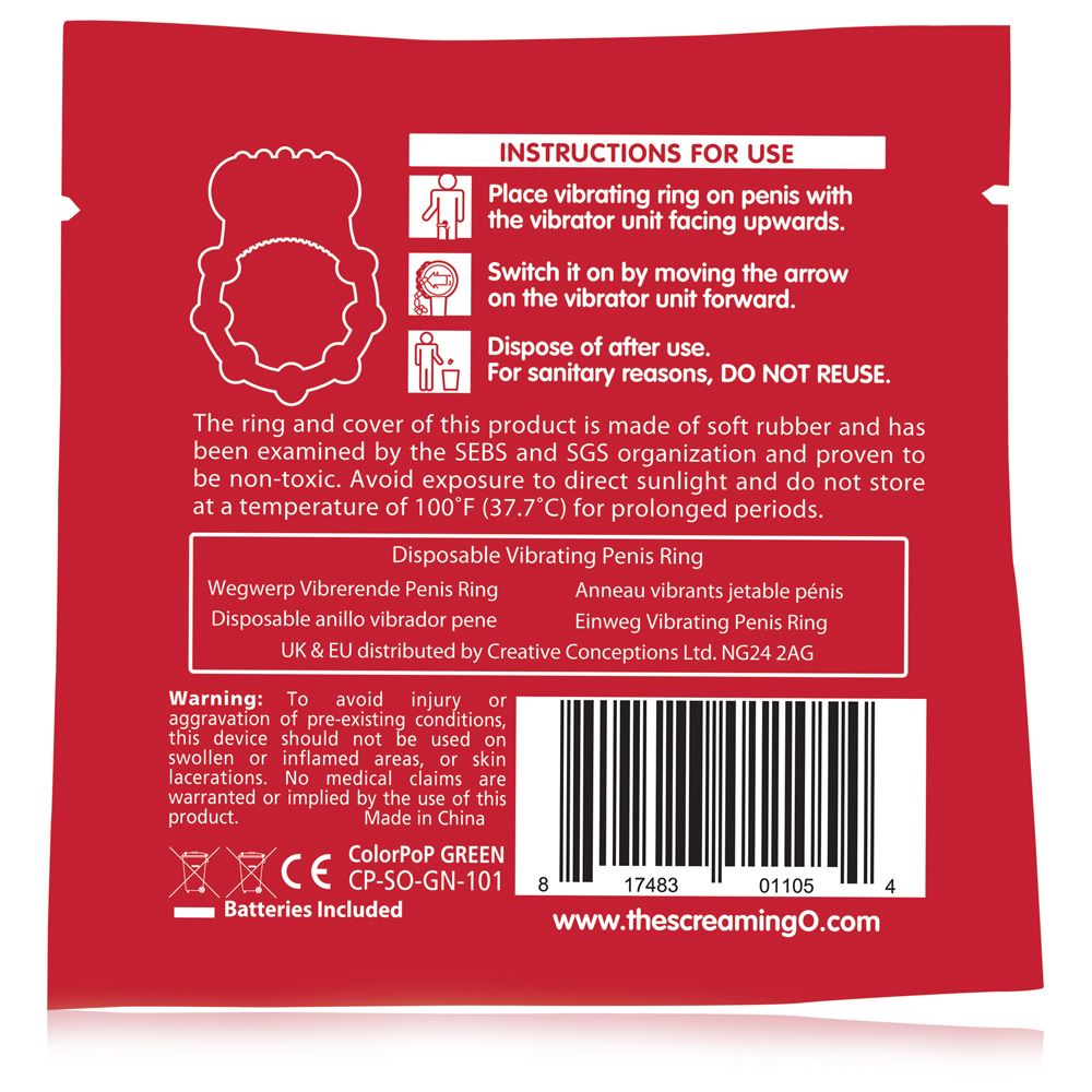 Screaming O Colour Pop Quickie Basic Ring - Green - UABDSM