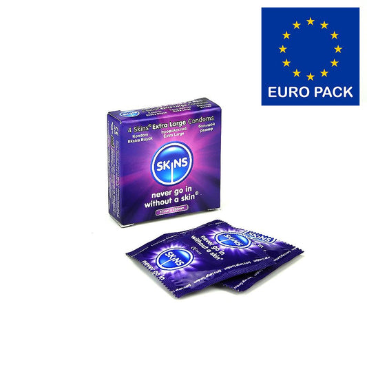 Skins Condoms Extra Large 4 Pack Euro 1 Skins Condoms Extra Large 4 Pack Euro 1 - UABDSM