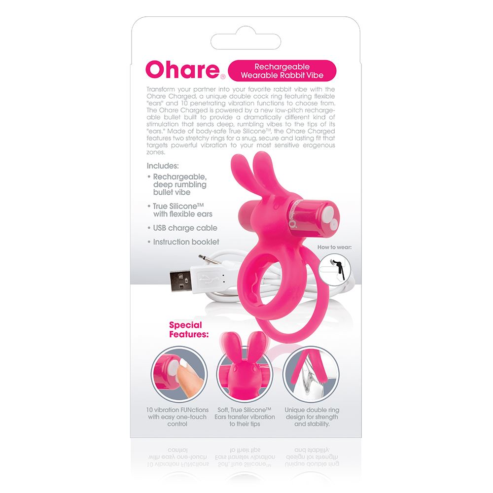 Screaming O Charged Ohare Vibrating Cock Ring- Pink - UABDSM