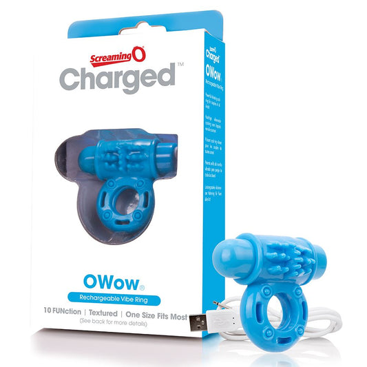 Screaming O Charged OWow Vibrating Cock Ring - Blue Screaming O Charged OWow Vibrating Cock Ring - Blue - UABDSM