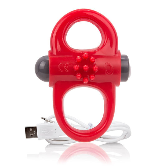 Screaming O Charged Yoga Vibrating Cock Ring - Red - UABDSM