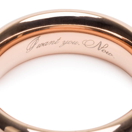 Fifty Shades Freed I Want You. Now. Steel Love Ring - UABDSM