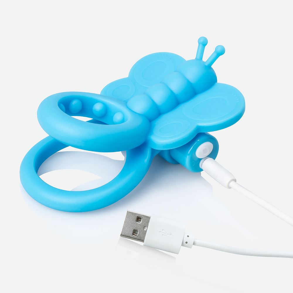 Screaming O Charged Monarch Wearable Butterfly Vibe - Blue - UABDSM