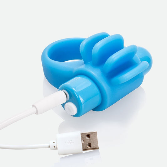 Screaming O Charged Skooch Rechargeable Vibrating Ring - Blue - UABDSM