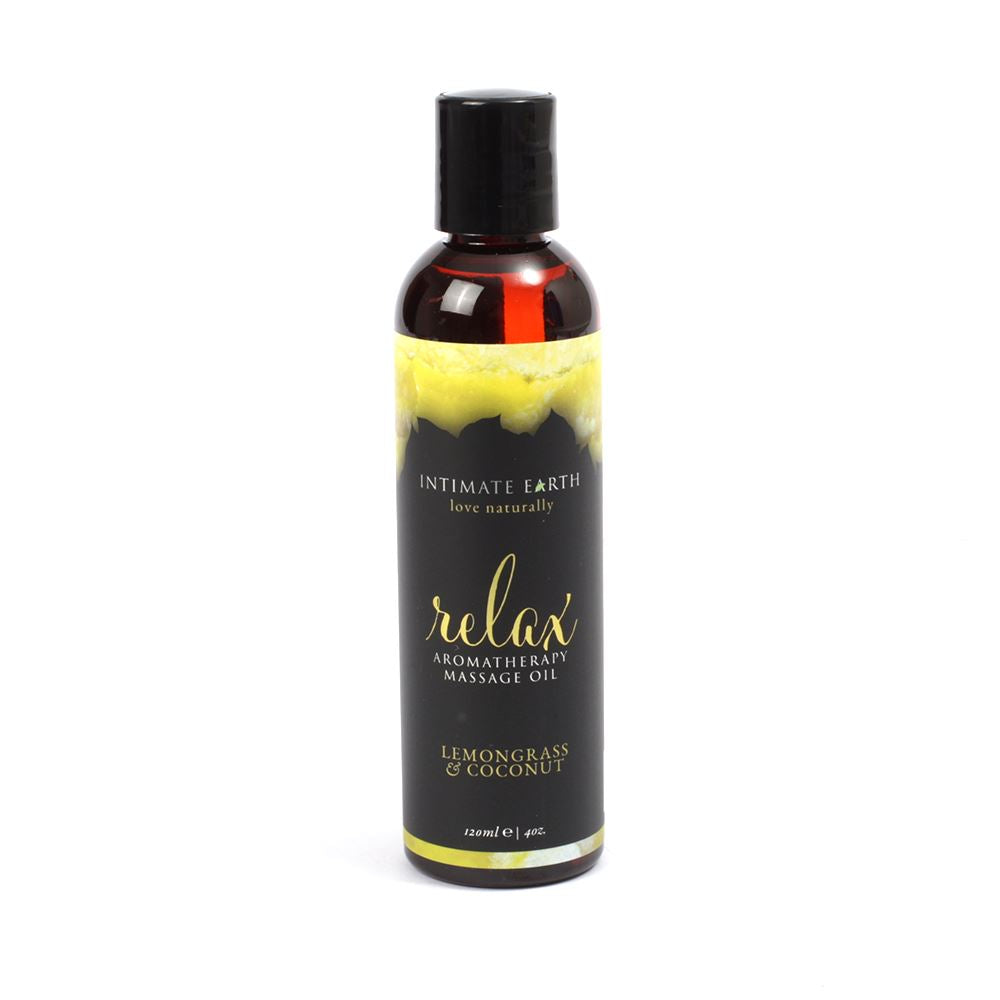 Intimate Earth Massage Oil Relaxing - Lemongrass & Coconut 120ml - UABDSM