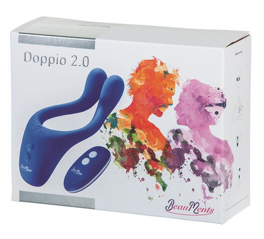 Doppio 2.0 Couples Vibrator with wireless remote control - Blue *FOR UK SALE ONLY* Doppio 2.0 Couples Vibrator with wireless remote control - Blue *FOR UK SALE ONLY* - UABDSM