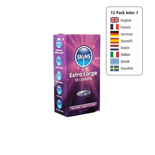 Skins Condoms Extra Large 12 Pack International 1 Skins Condoms Extra Large 12 Pack International 1 - UABDSM