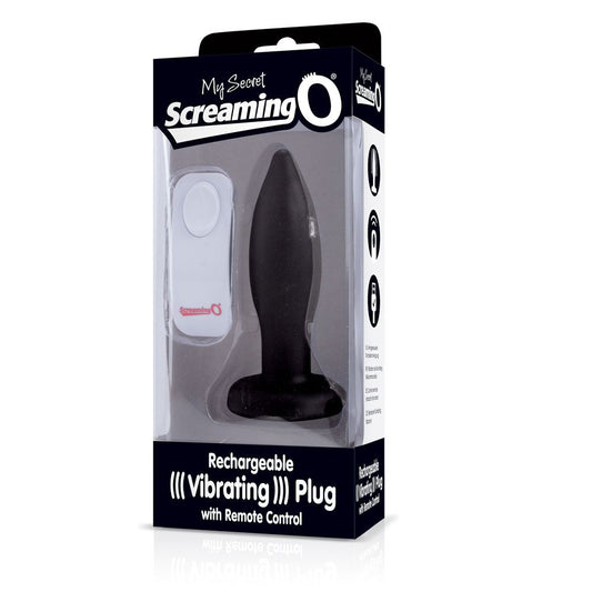 My Secret Screaming O Rechargeable Remote Control Vibrating Plug - Black - UABDSM