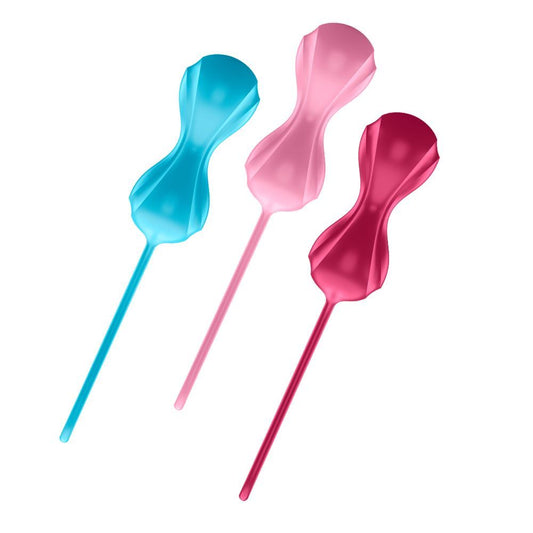 Satisfyer Balls (Set of 3) Double (7 Inch 2.11oz - 3.23oz) (Power Balls - set of 3) - UABDSM