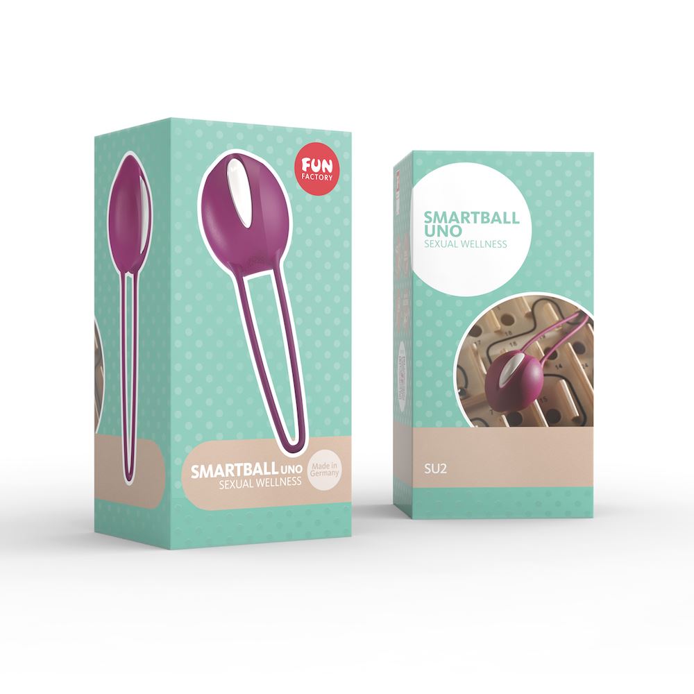 Fun Factory Smartball Uno - White/Grape - UABDSM