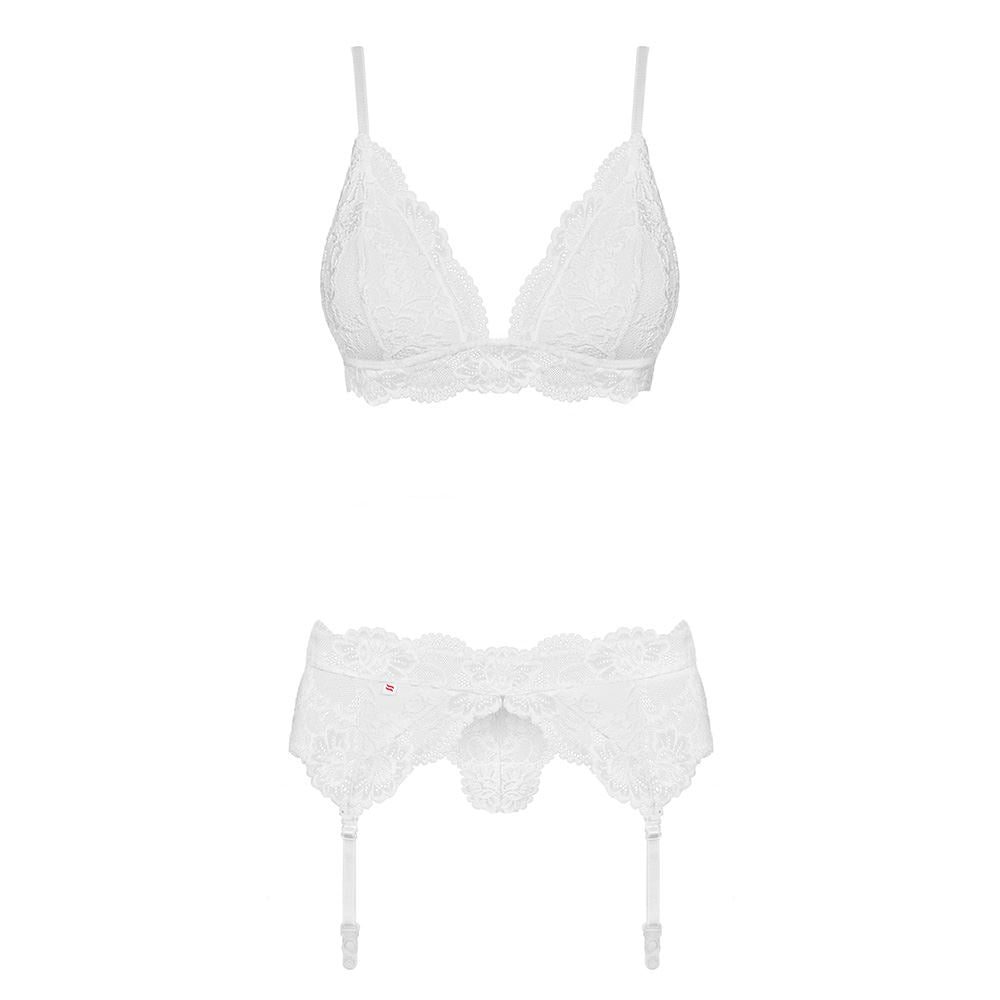 Obsessive - 810-SEG-2 3 pcs set L/XL- White - UABDSM