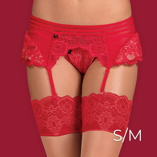 Obsessive - 853-GAR-3 garter belt S/M - Red Obsessive - 853-GAR-3 garter belt S/M - Red - UABDSM