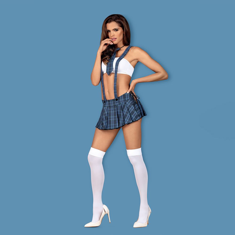 Obsessive - Studygirl costume S/M - Blue - UABDSM