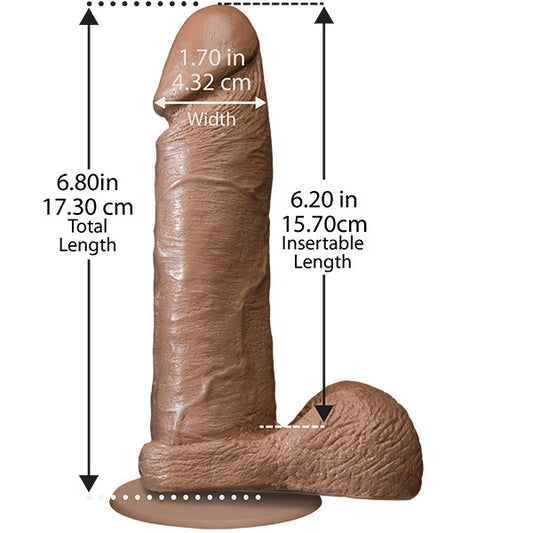 The Realistic Cock 6 Inch Dildo Flesh Brown - UABDSM