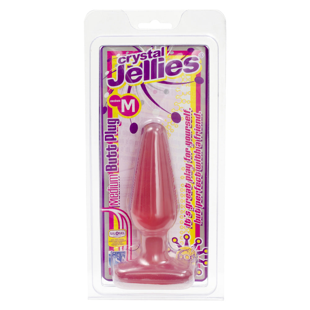 Crystal Jellies Medium Butt Plug Pink - UABDSM