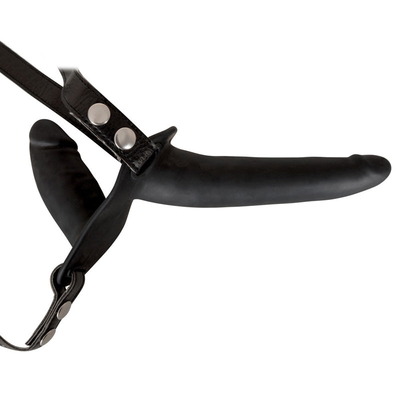 Double Strap On Black Silicone - UABDSM