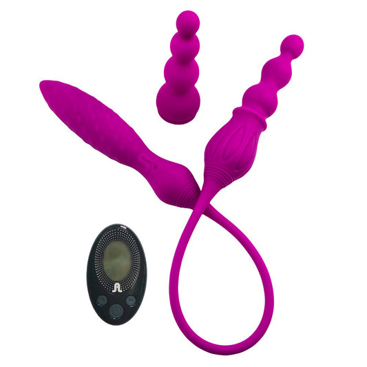 Adrien Lastic Remote Controlled 2X Double Ended Vibrator Adrien Lastic Remote Controlled 2X Double Ended Vibrator - UABDSM