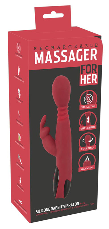 Thrusting Rotating And Warming Rabbit Vibrator - UABDSM