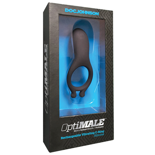 Rechargeable Vibrating C-Ring - Black - UABDSM