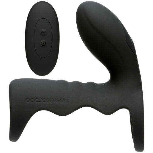 Vibrating Cock Cage With Wireless Remote - Black - UABDSM