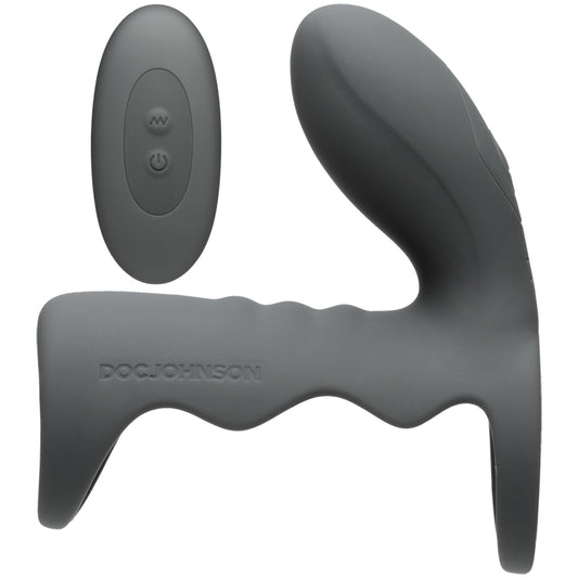 Vibrating Cock Cage With Wireless Remote - Grey - UABDSM