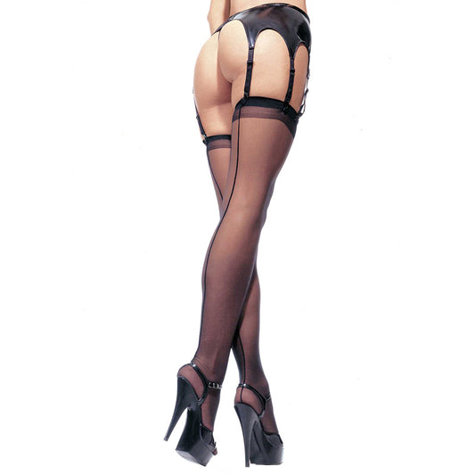 Leg Avenue Sheer Stockings Black UK 6 to 12 Leg Avenue Sheer Stockings Black UK 6 to 12 - UABDSM