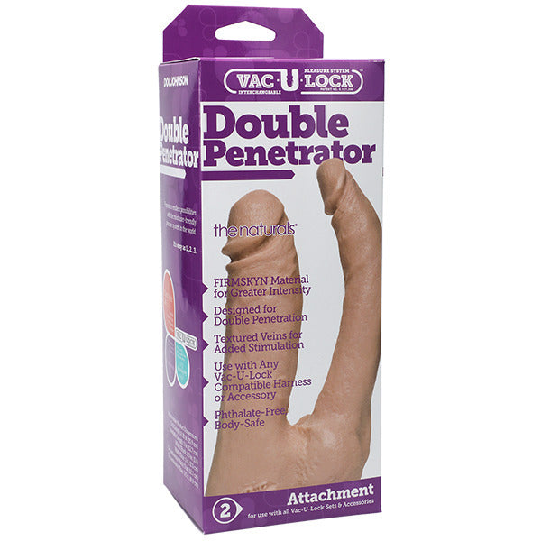 Vac-U-Lock Double Penetrator Natural Dildo Attachment - UABDSM