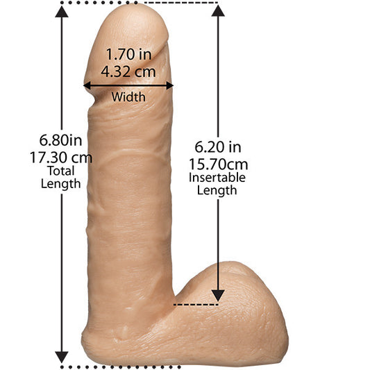 Vac-U-Lock 6 Inch Realistic Dildo Attachment - UABDSM