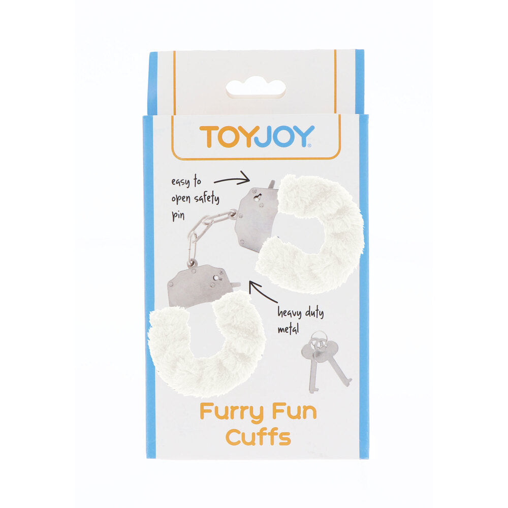 ToyJoy Furry Fun Wrist Cuffs White - UABDSM