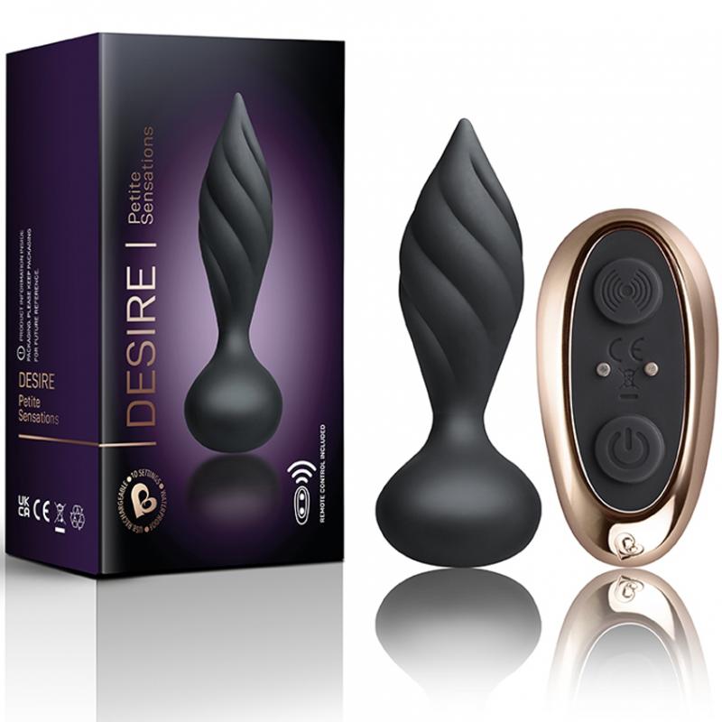 Rocks-Off - Petite Sensations Desire Vibrating Anal Plug - Black - UABDSM