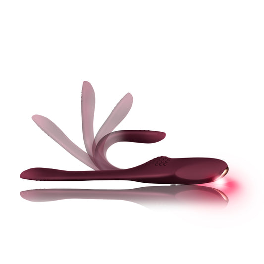 Rocks Off Two Vibe Burgundy Ultimate Flexible Pleasure Vibe - UABDSM