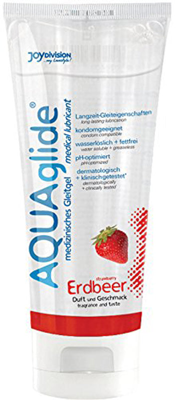 AQUAglide Strawberry Lubricant - 100 Ml - UABDSM