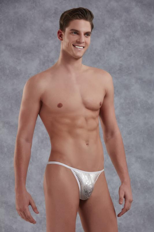 Snake Mens Thong - Silver Snake Mens Thong - Silver - UABDSM