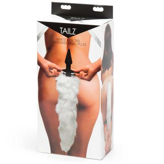 Tailz Vibrating Fox Tail-White Tailz Vibrating Fox Tail-White - UABDSM
