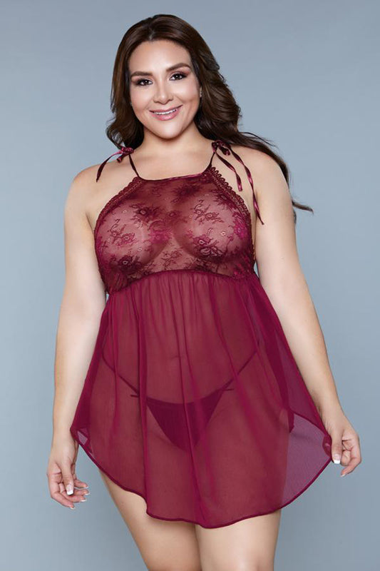Alana Chemise - Plus Size - Burgundy Alana Chemise - Plus Size - Burgundy - UABDSM