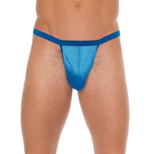 Mens Blue G-String With Pouch Mens Blue G-String With Pouch - UABDSM
