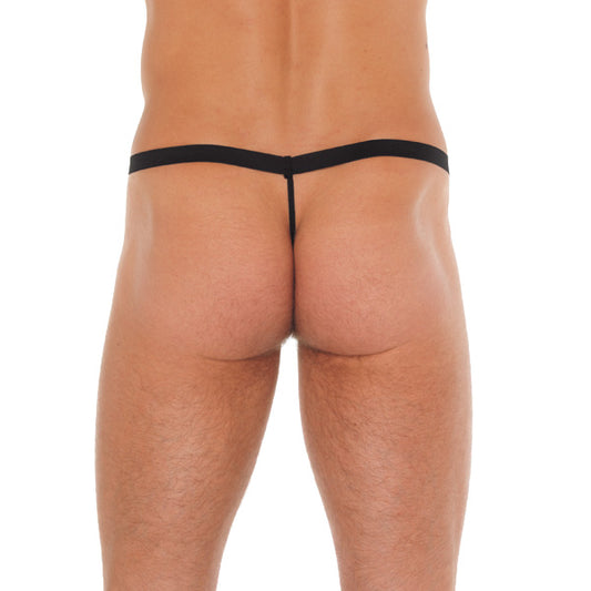 Mens Black Rat Animal Pouch G-String - UABDSM