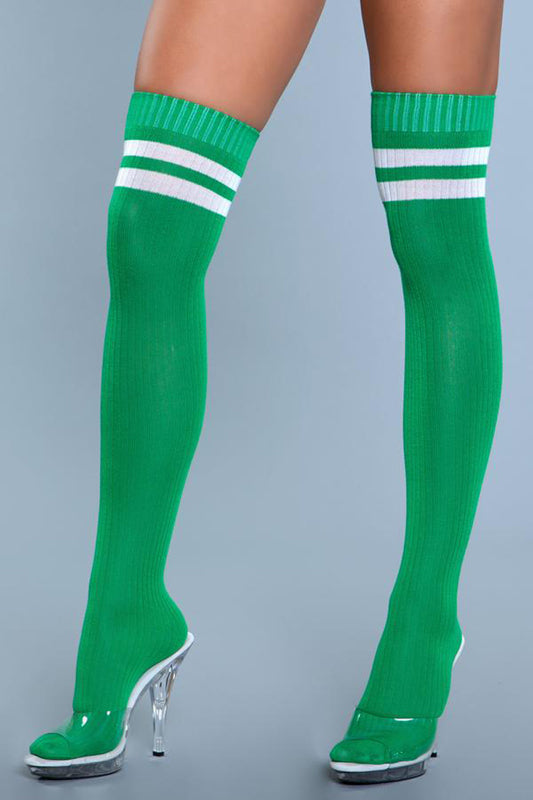 Going Pro Thigh High Stockings - Green Going Pro Thigh High Stockings - Green - UABDSM