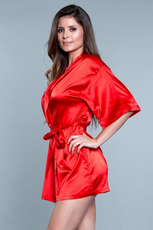 Getting Ready Satin Kimono - Red - UABDSM