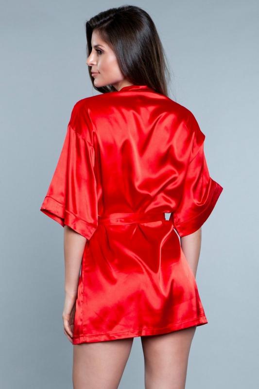 Getting Ready Satin Kimono - Red - UABDSM