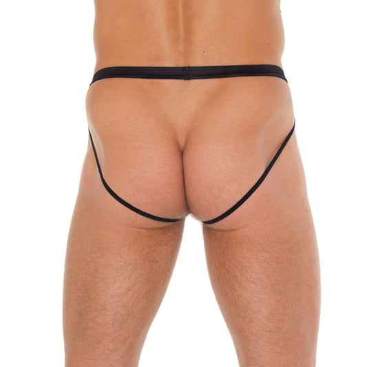 Mens Black Pouch With Jockstraps - UABDSM