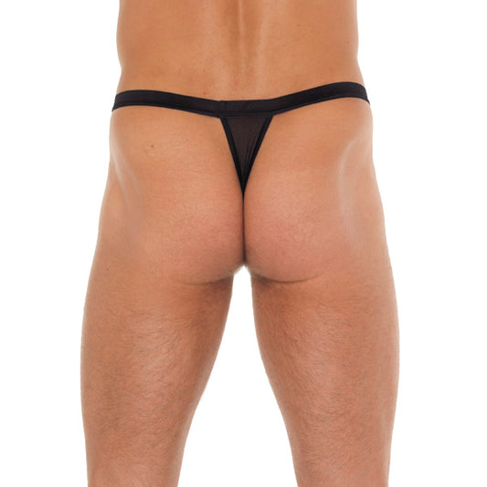 Mens Black G-String With Red Pouch - UABDSM