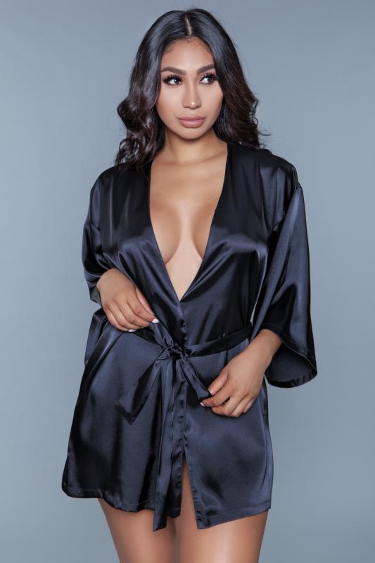 Amora Kimono With Heart - Black Amora Kimono With Heart - Black - UABDSM